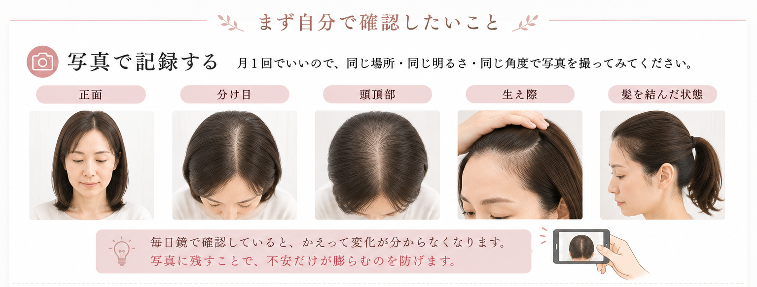 月1回、同じ条件で写真を撮る